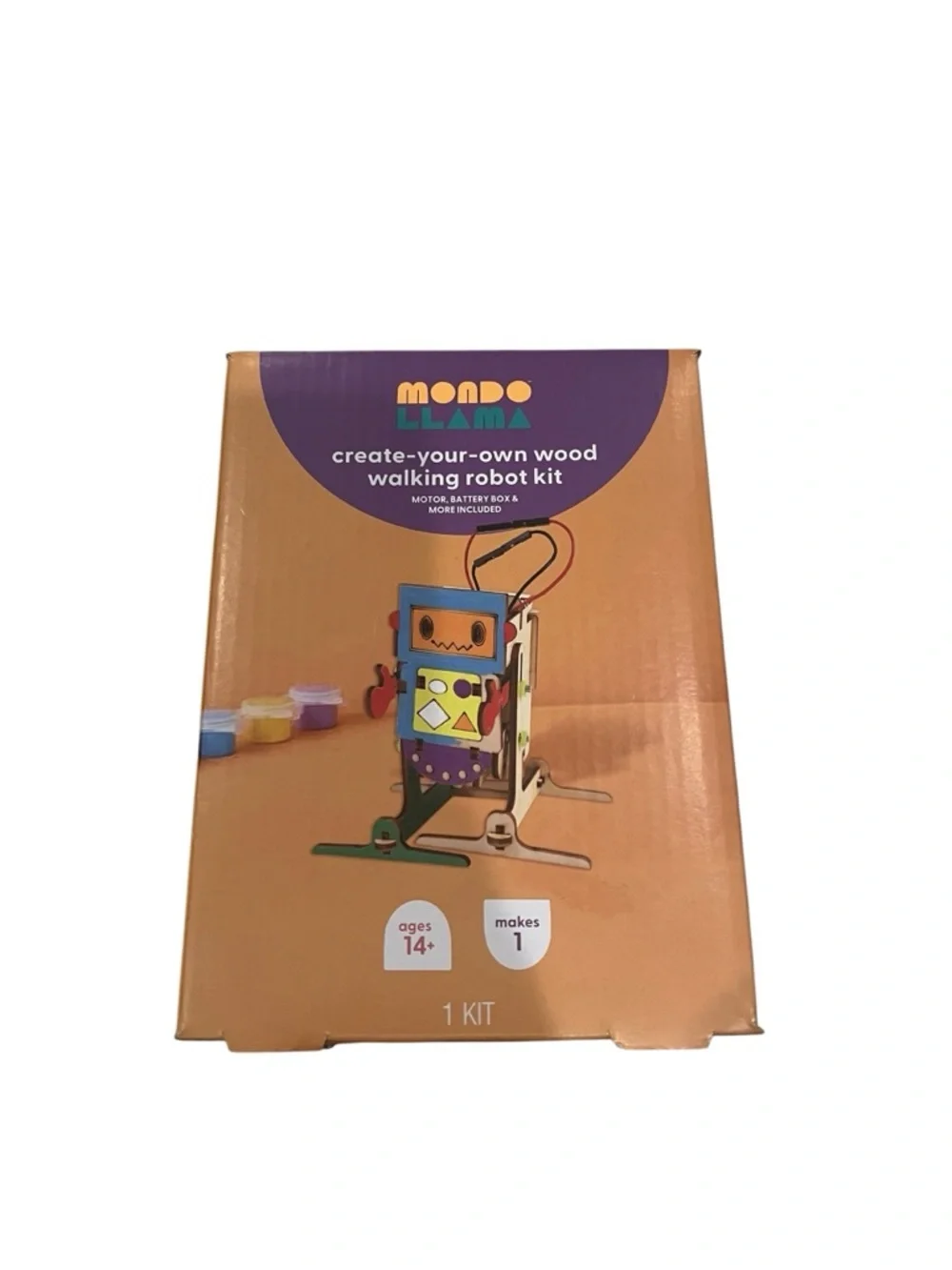 🤖 Mondo Llama Create-Your-Own Wood Walking Robot Kit | Multicolor | NEW 🤖
